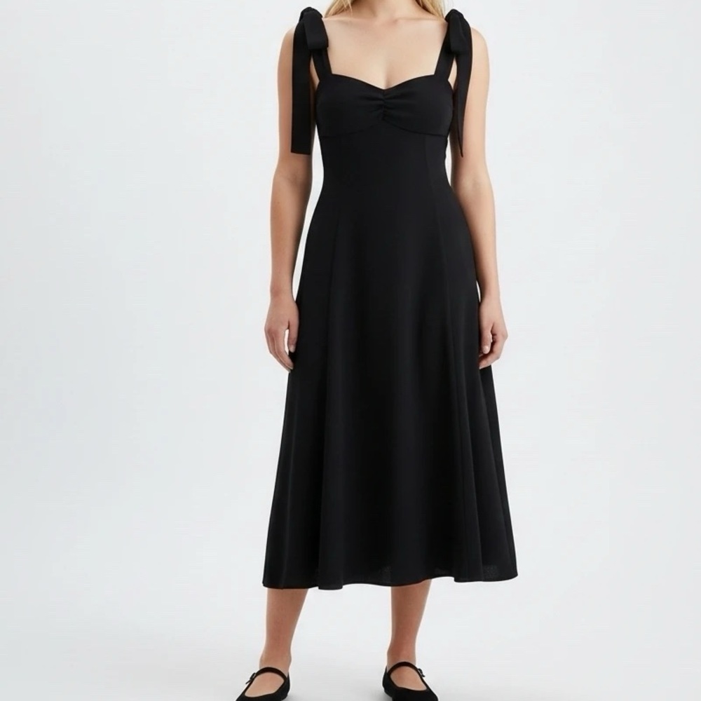 Classic Black Midi Dress